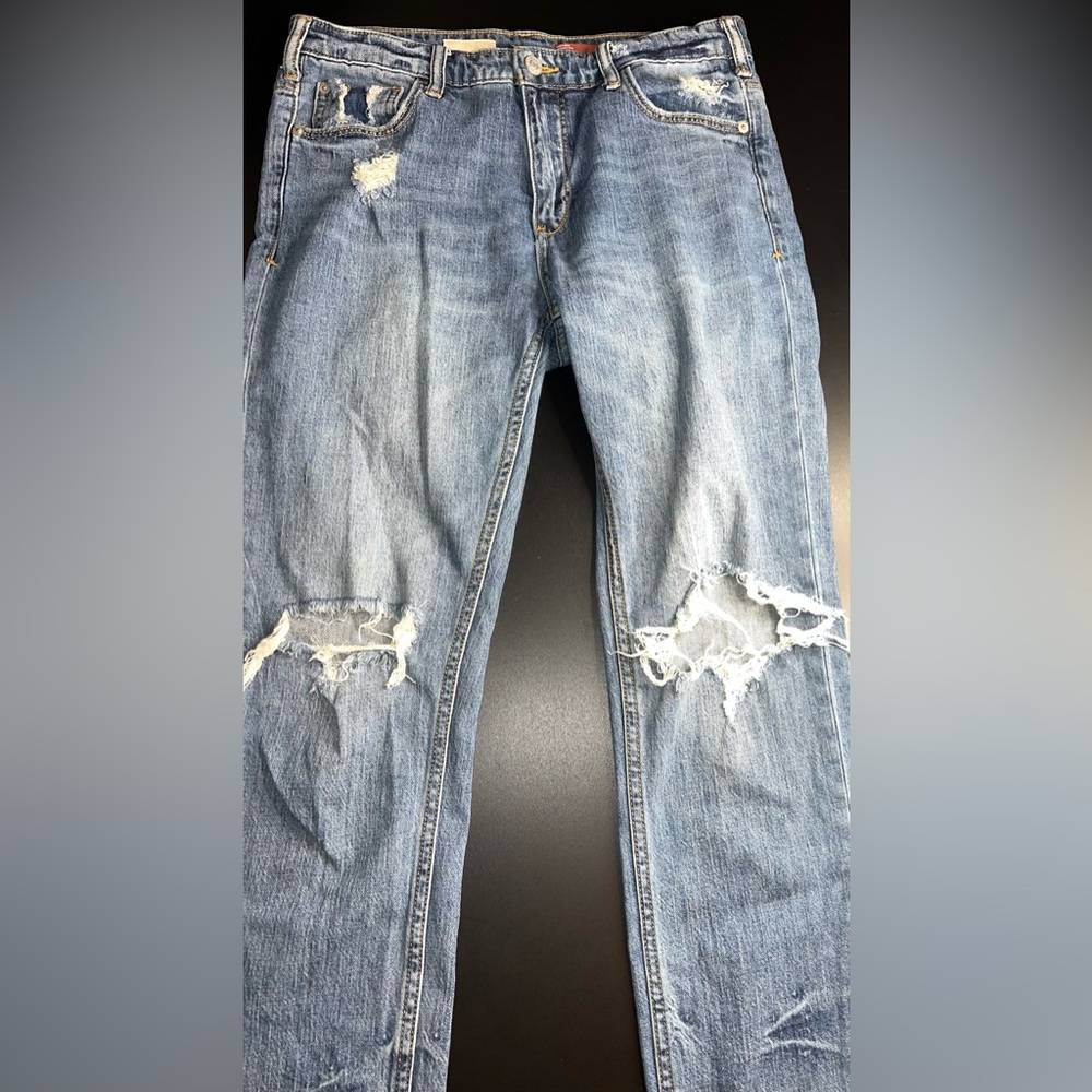 Anthropologie Pilcro & LP Size 26 Heritage Boyfriend Distressed Ankle Jeans EUC